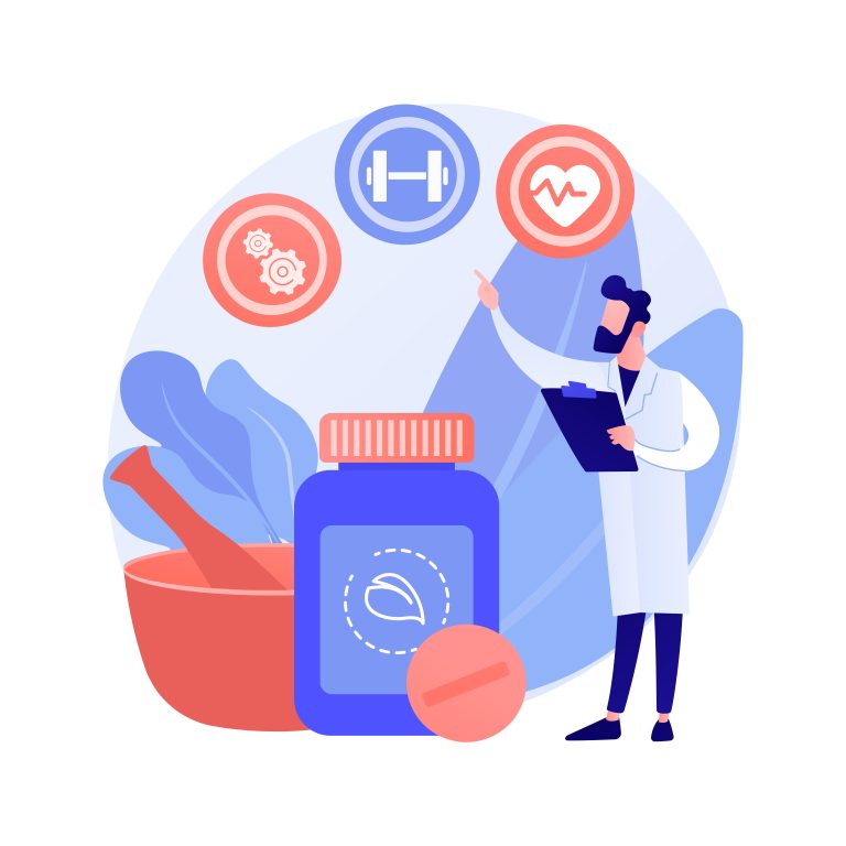 Holistic medicine abstract concept vector illustration