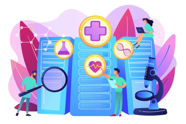 Big data healthcare concept vector illustration
